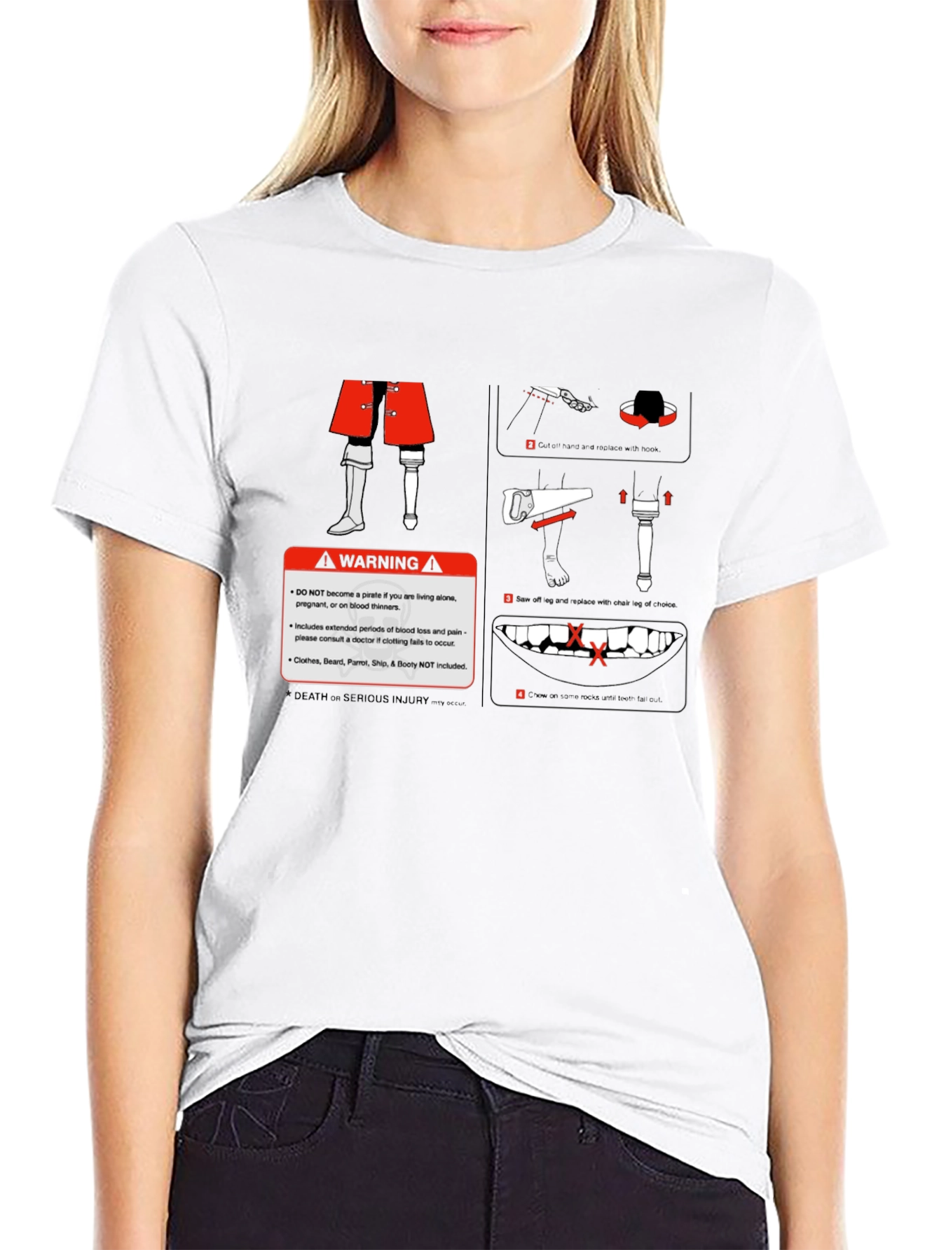 Pirate Warning Graphic T-Shirt