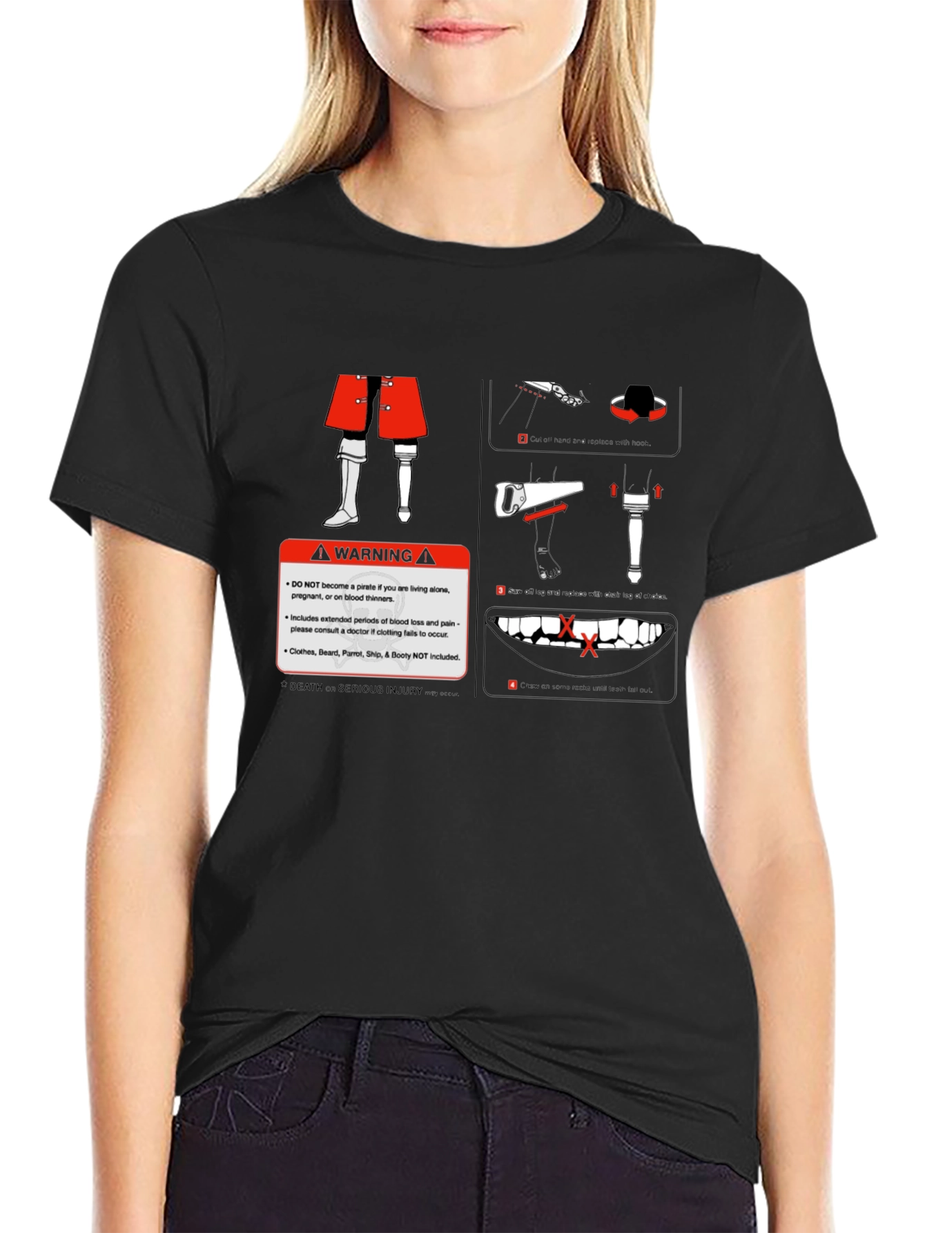 Pirate Warning Graphic T-Shirt