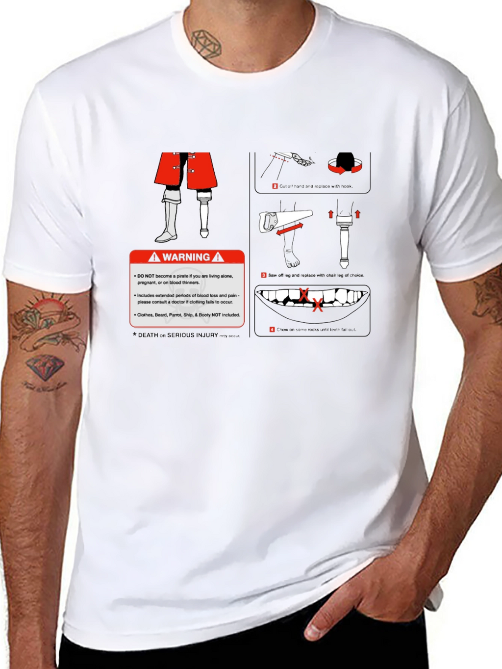 Pirate Warning Graphic T-Shirt