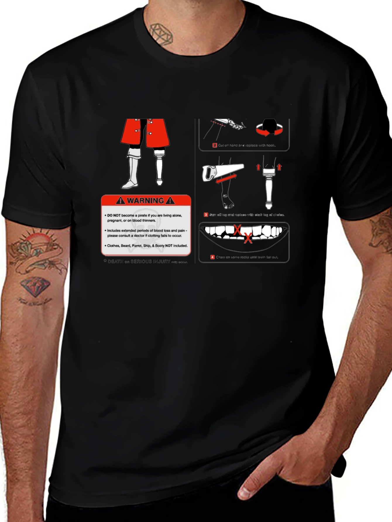 Pirate Warning Graphic T-Shirt
