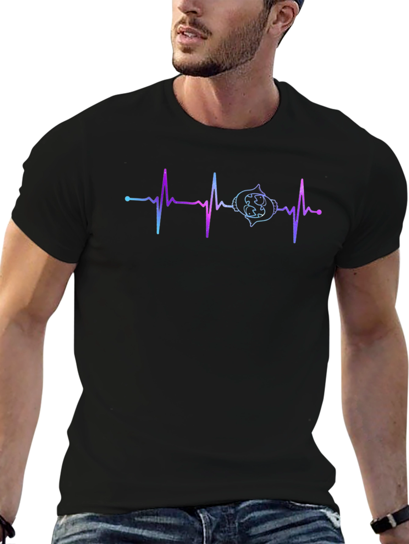 Heartbeat Gamer T-Shirt - Black Cotton Tee