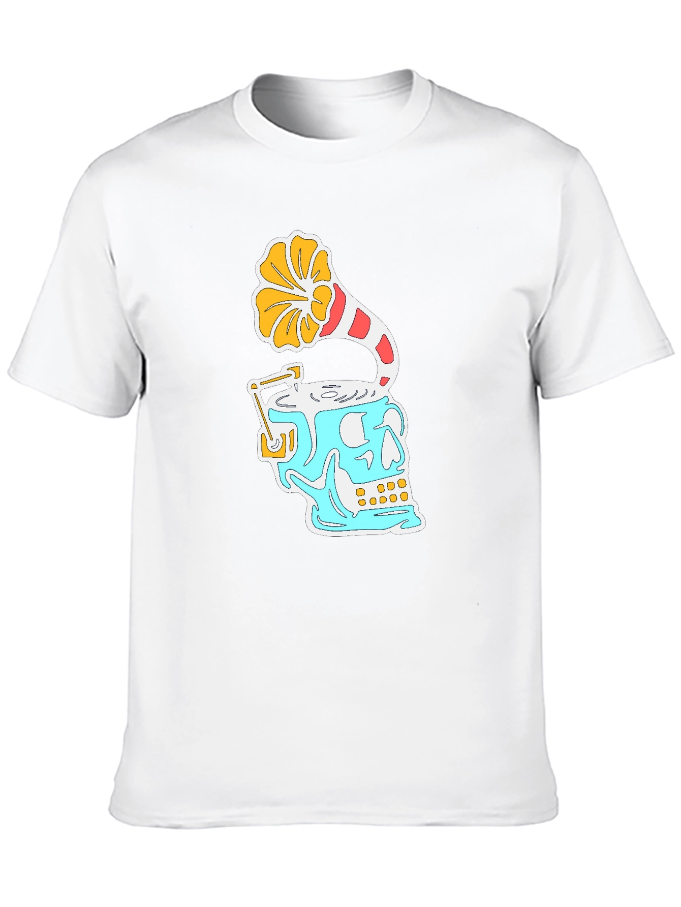 Skull Phonograph Black Graphic Tee