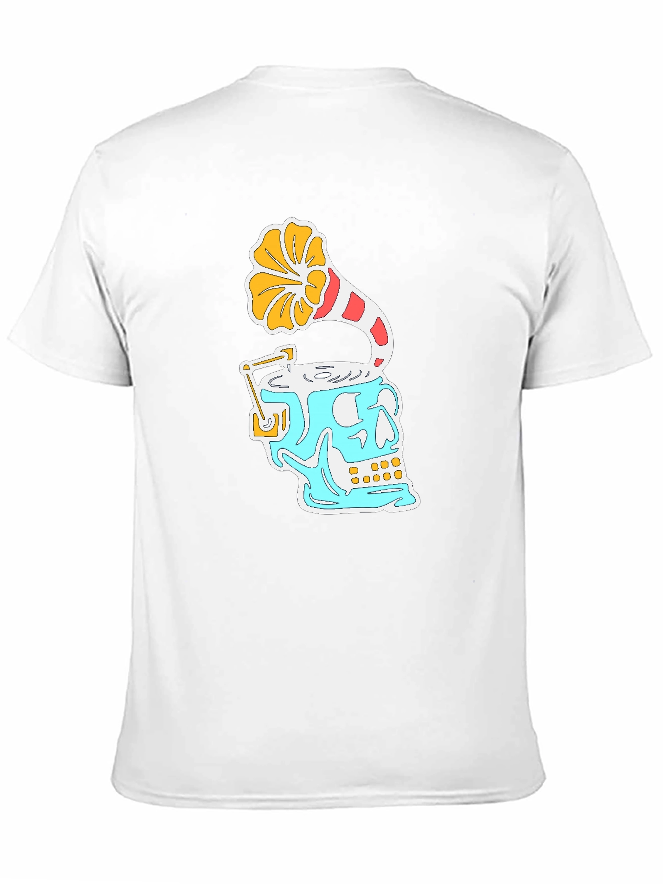 Skull Phonograph Black Graphic Tee