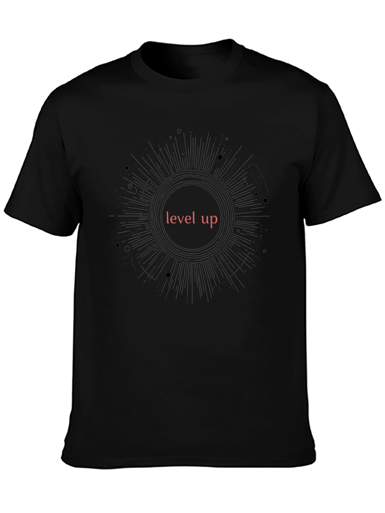 Level Up Graphic Tee - Stylish Black T-Shirt for Gamers