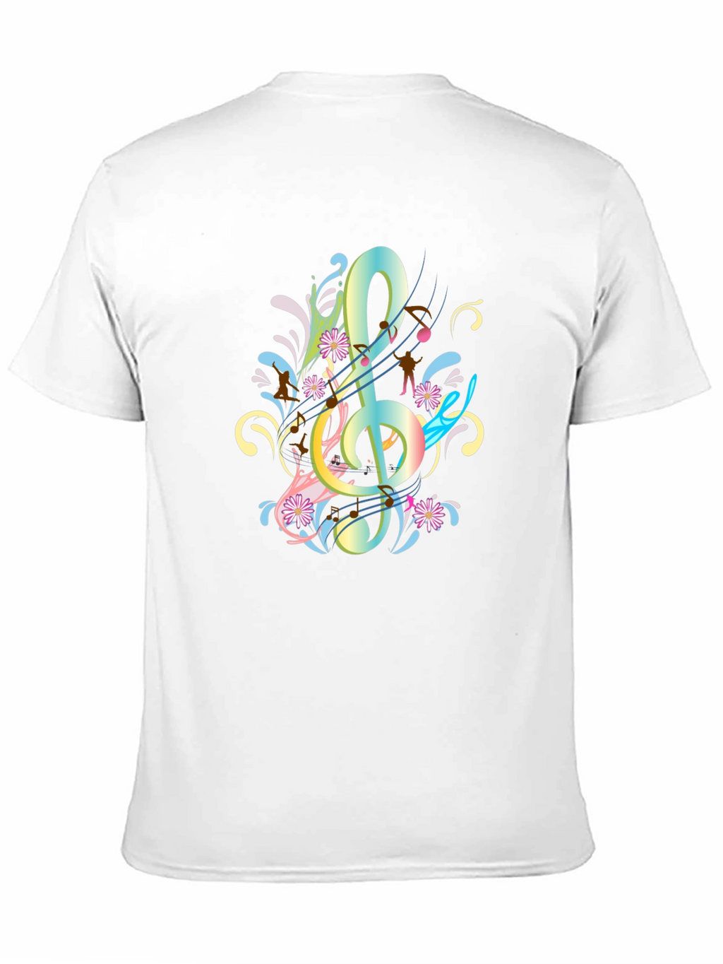 Musical Treble Clef Graphic Tee - Black