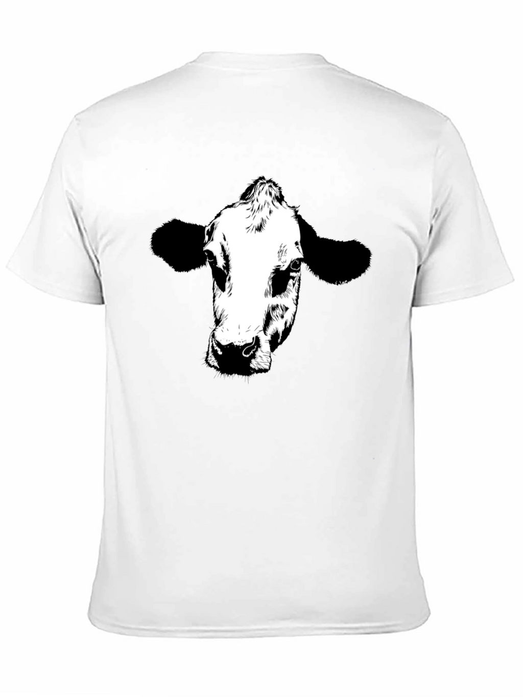 Cow Graphic Tee - Black Cotton T-Shirt