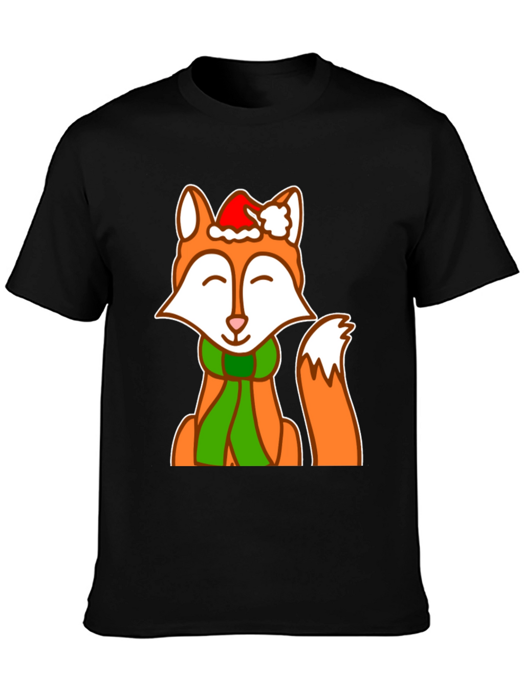 Festive Fox Graphic Tee - Holiday Cheer