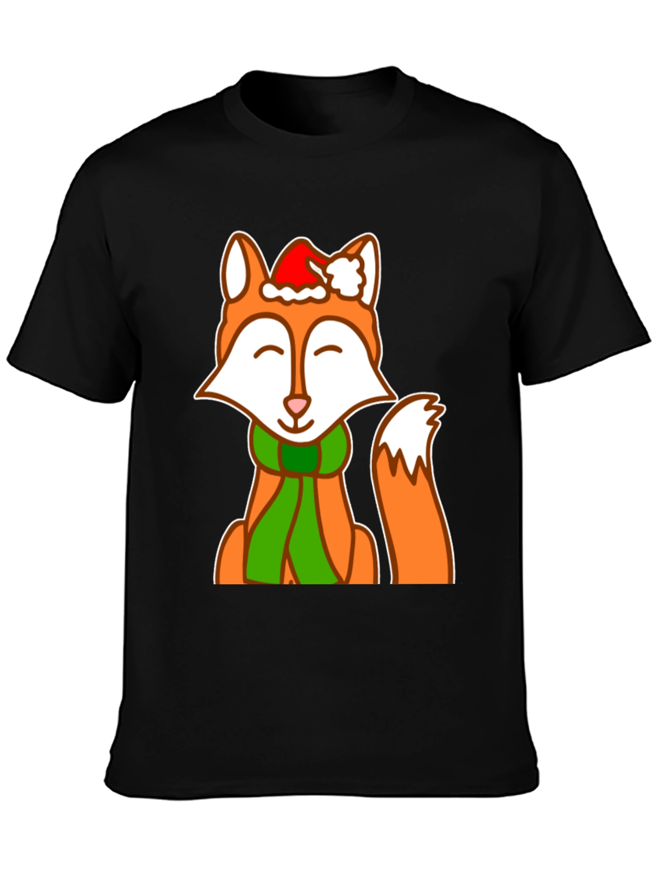Festive Fox Graphic Tee - Holiday Cheer