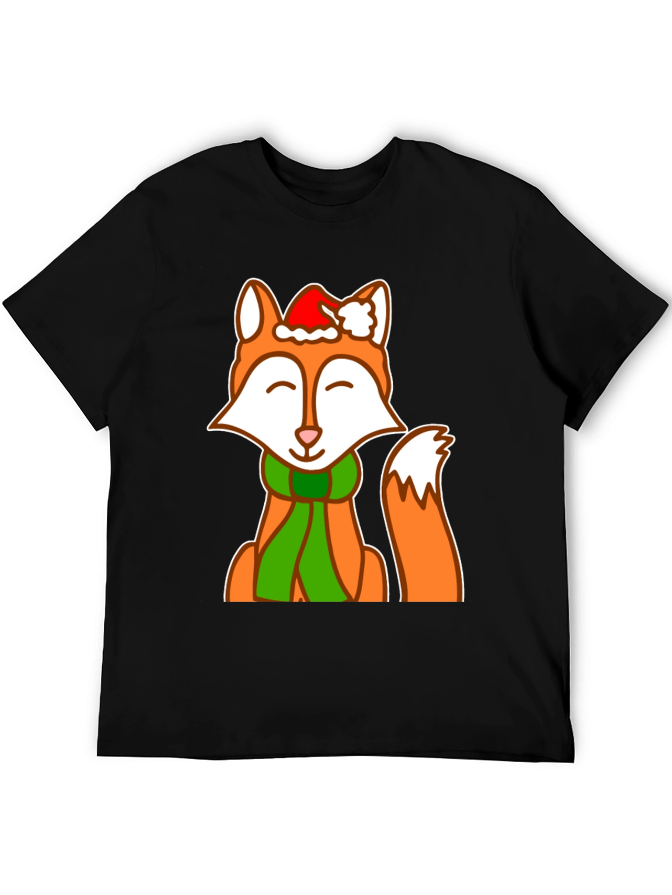 Festive Fox Graphic Tee - Holiday Cheer