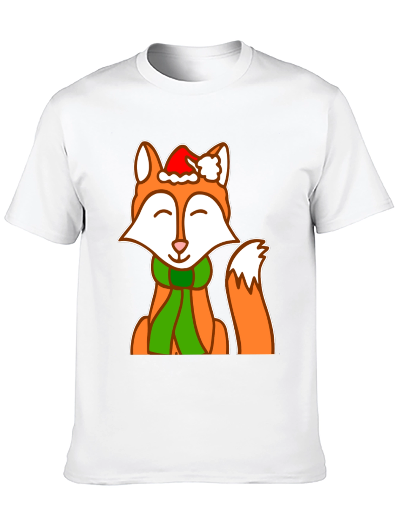 Festive Fox Graphic Tee - Holiday Cheer
