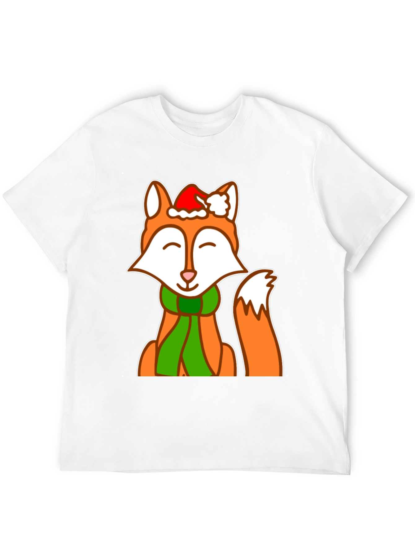 Festive Fox Graphic Tee - Holiday Cheer