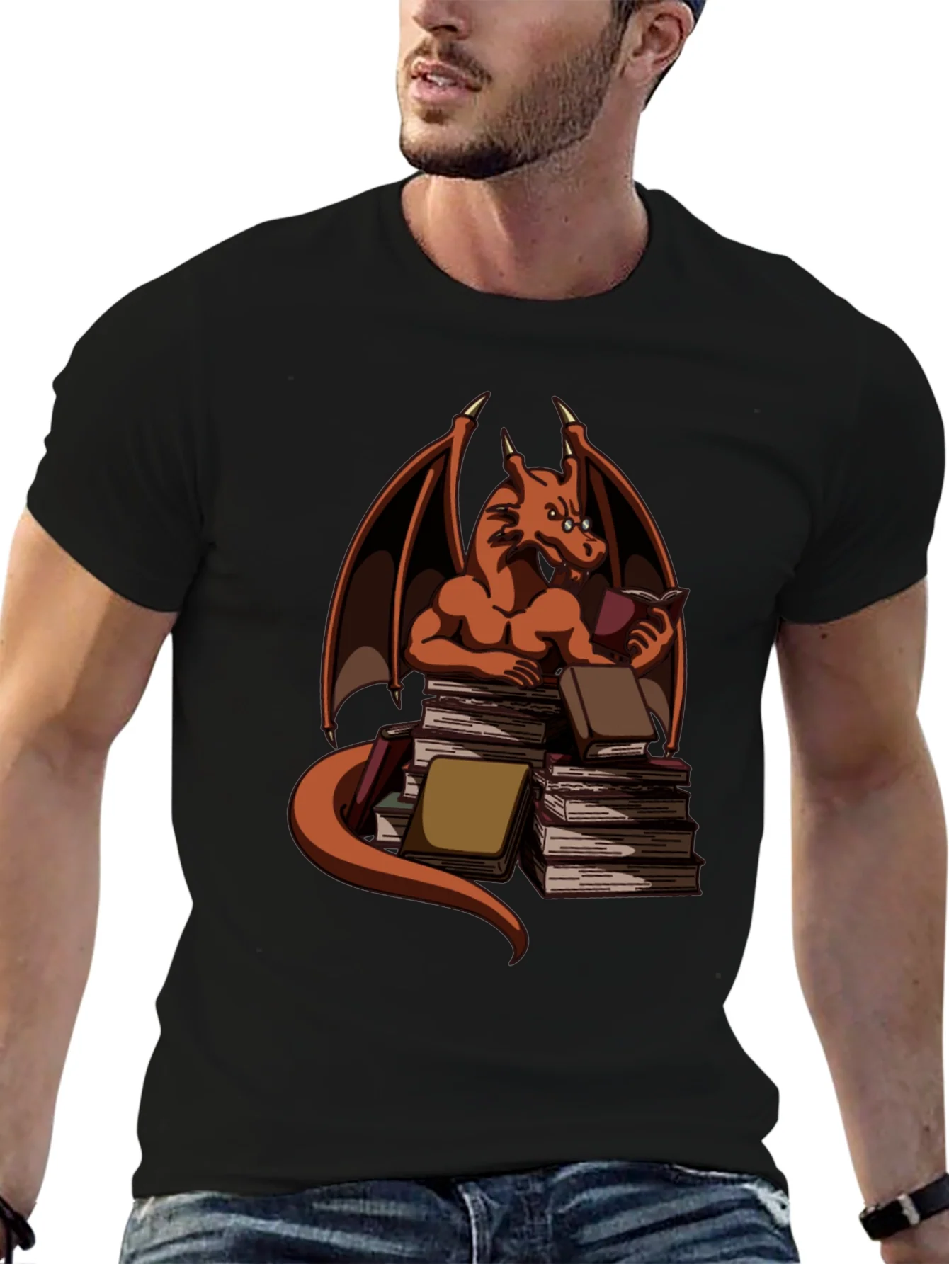 Book Dragon T-Shirt - Literary Wyrm Apparel