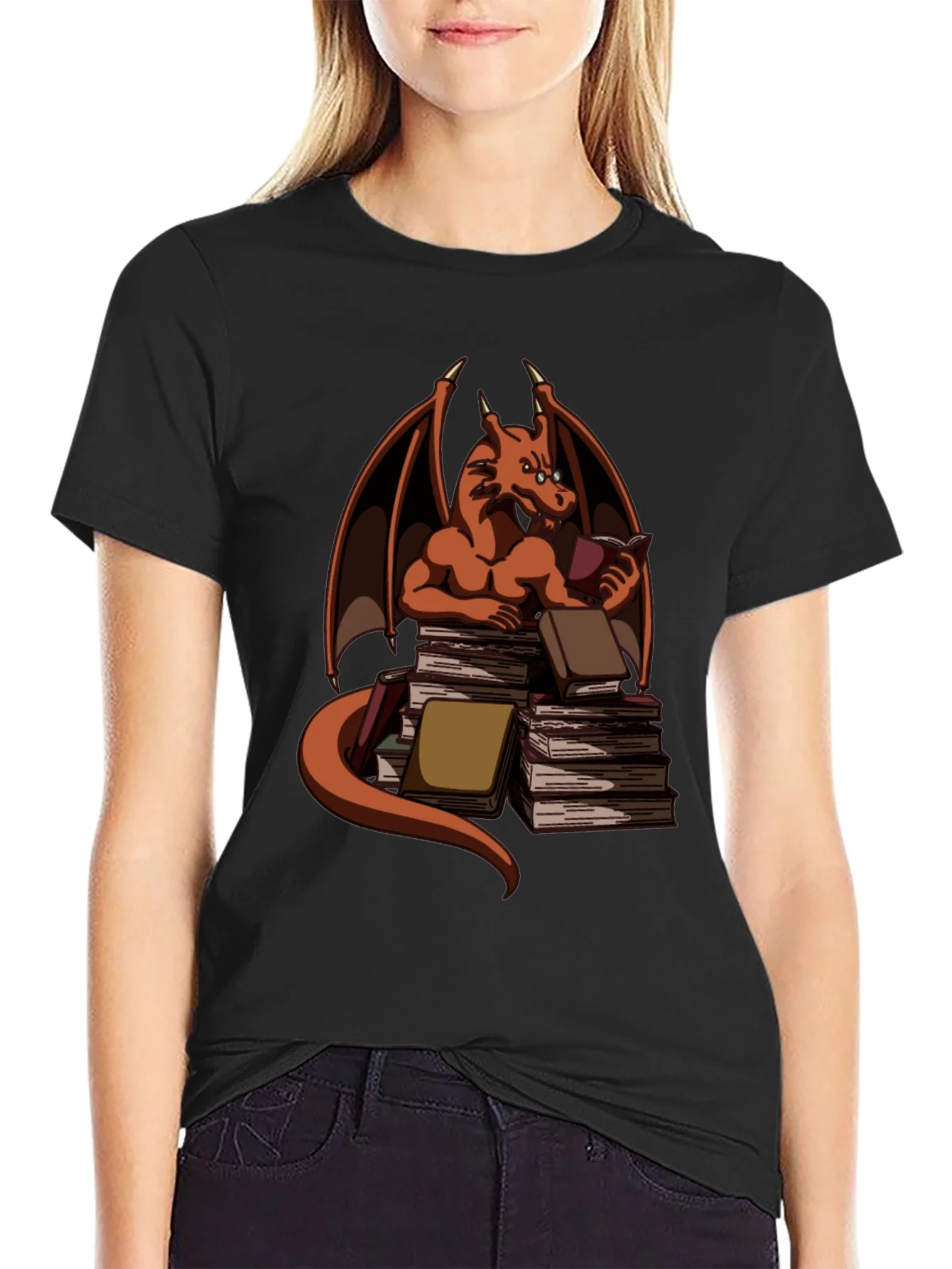 Book Dragon T-Shirt - Literary Wyrm Apparel