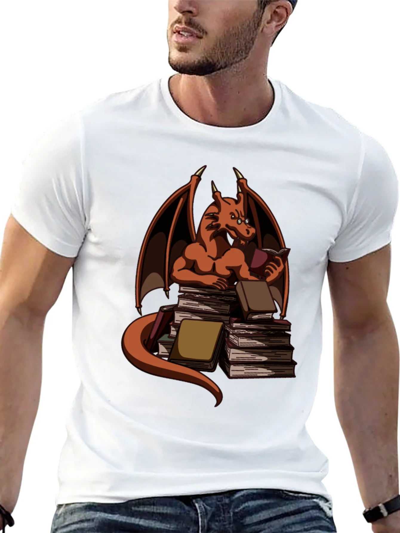 Book Dragon T-Shirt - Literary Wyrm Apparel