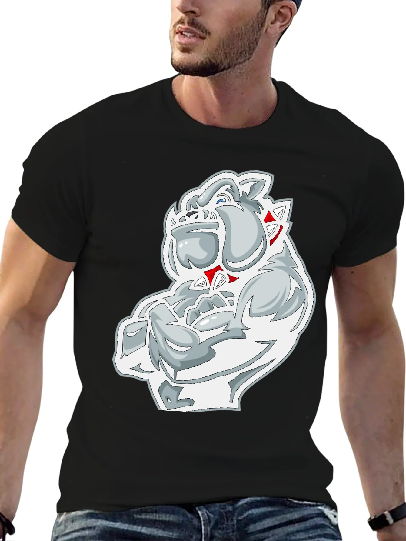 Bulldog Graphic Black T-Shirt