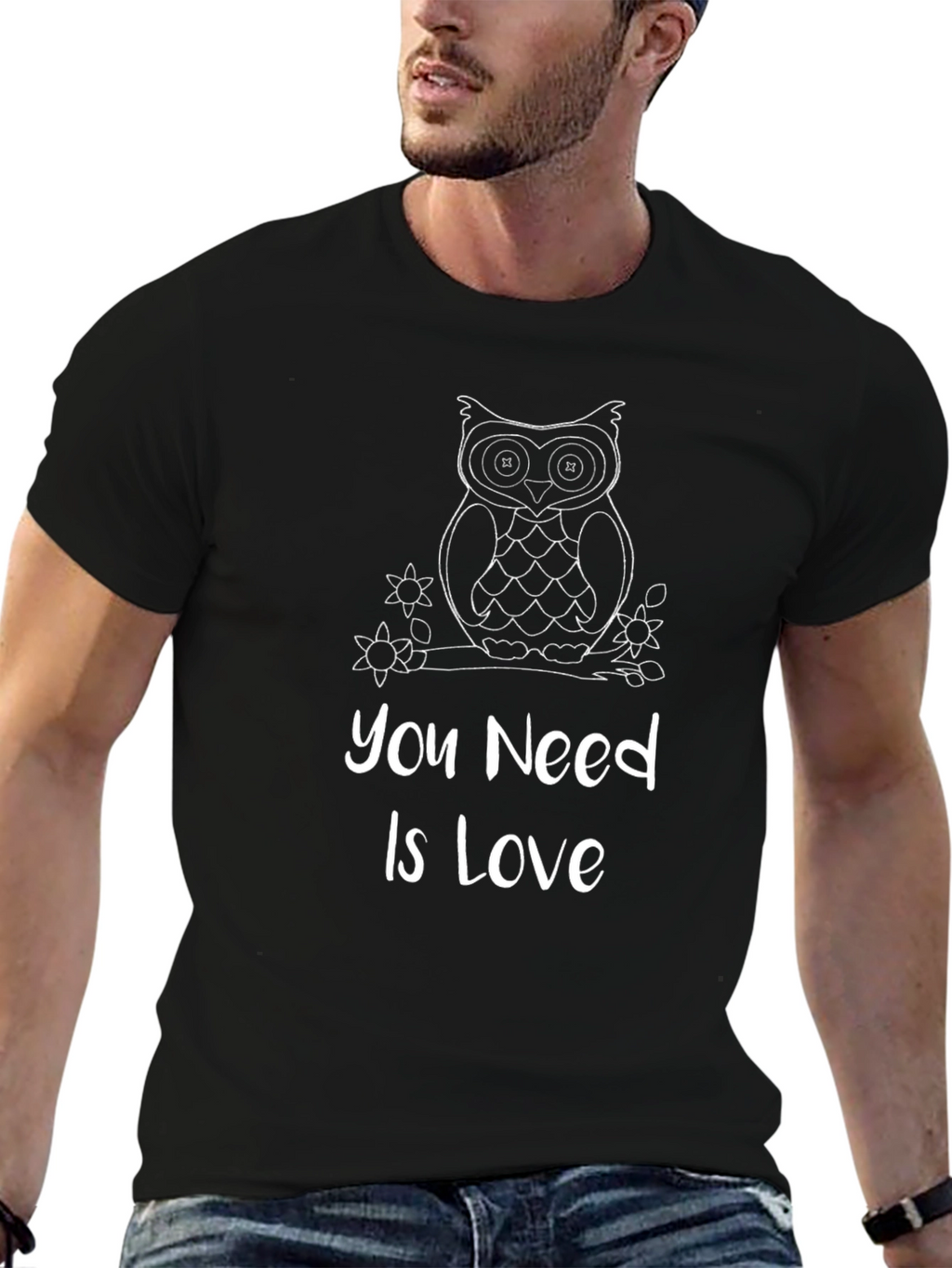 Owl You Need Is Love Black T-Shirt