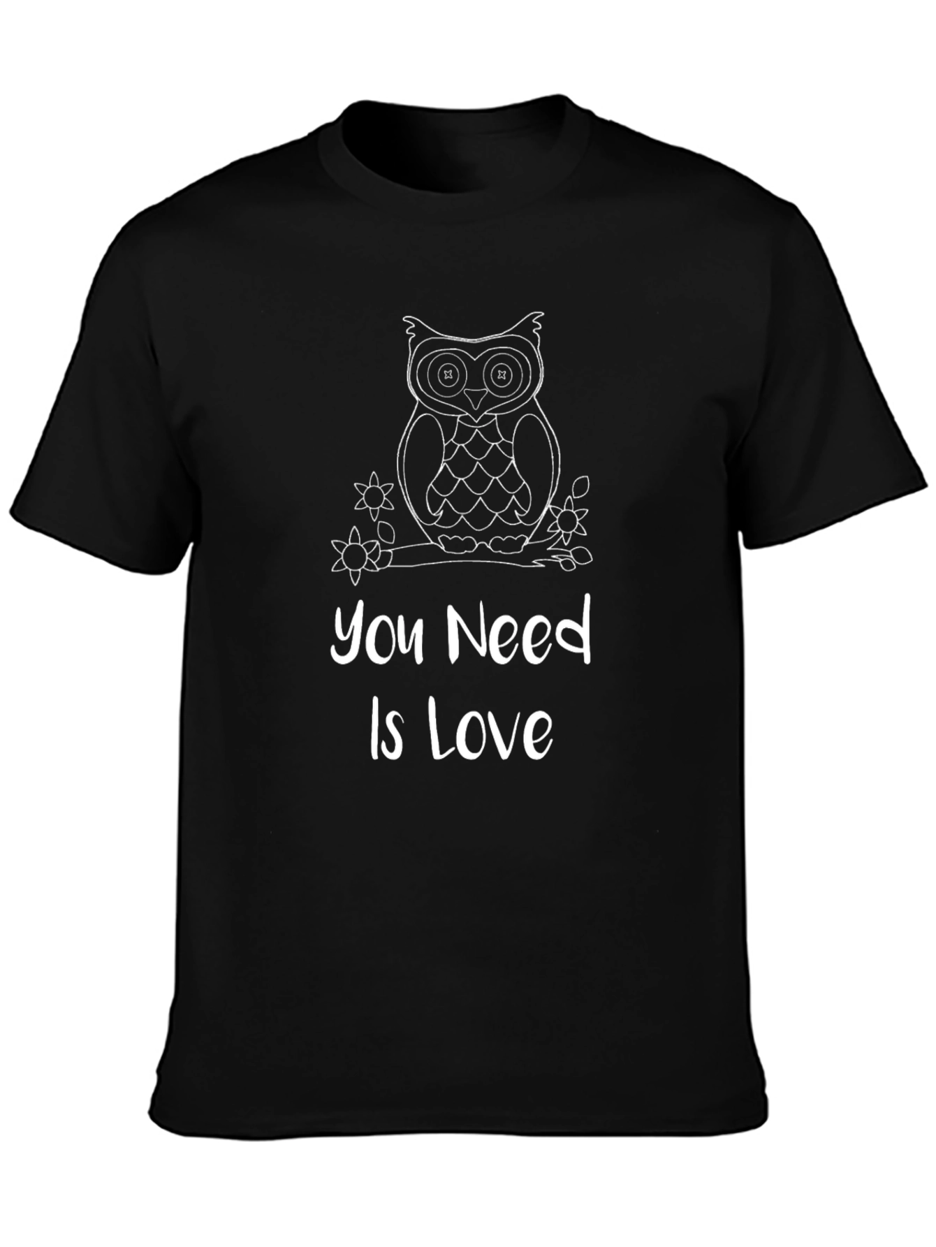 Owl You Need Is Love Black T-Shirt
