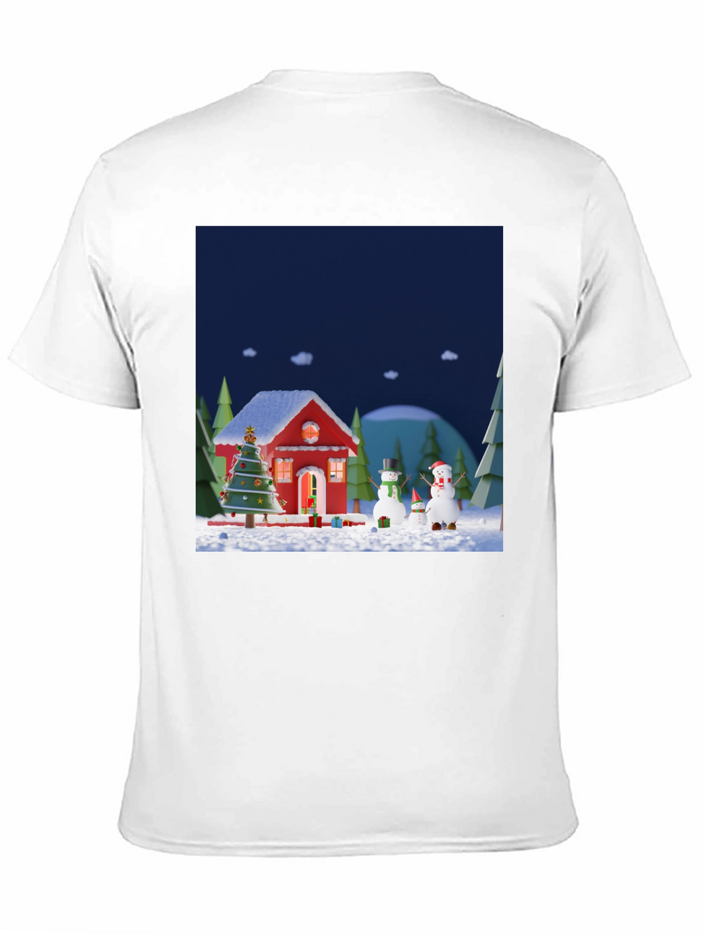 Festive Christmas T-Shirt with Holiday Scene