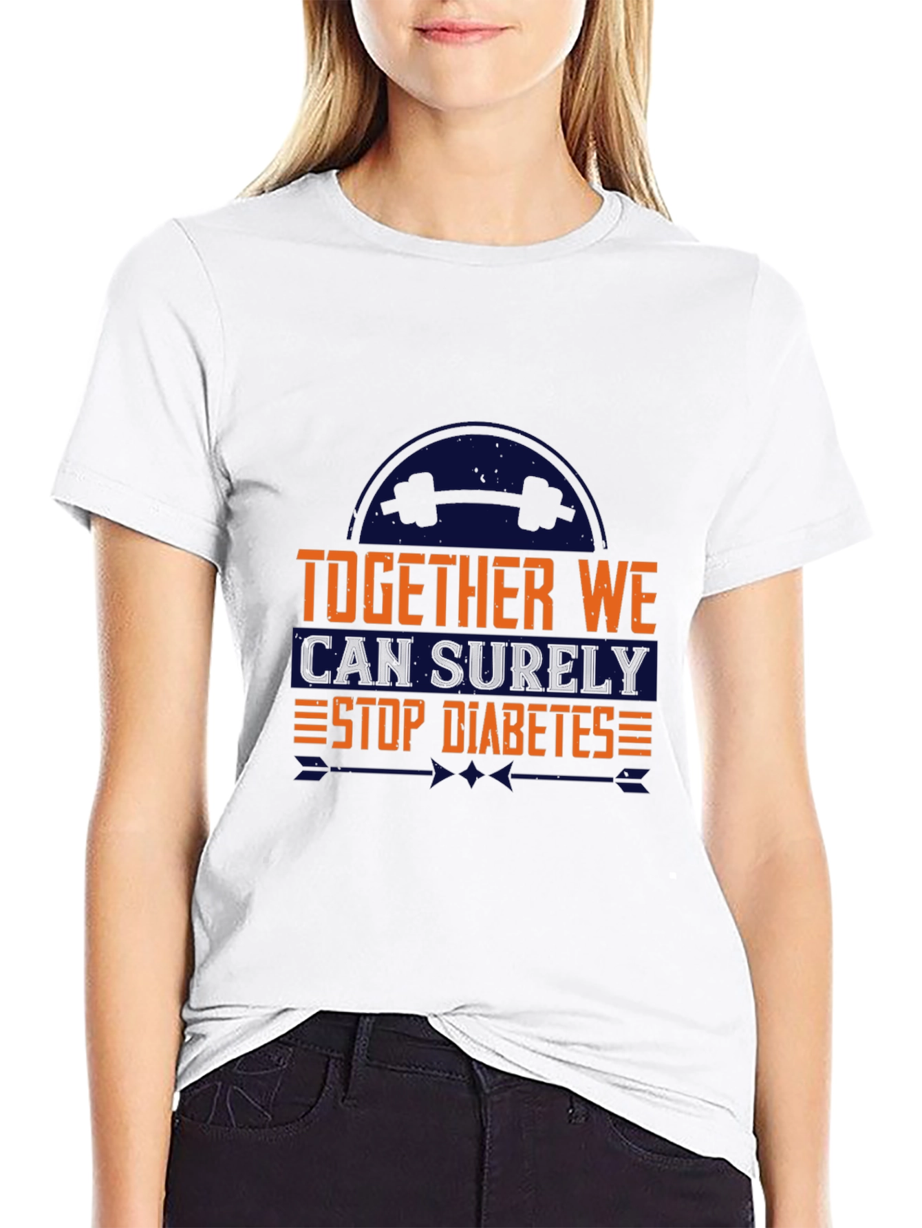 Together We Can Stop Diabetes Black T-Shirt