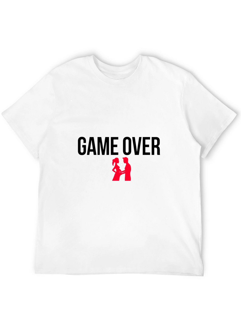 Game Over Couple T-Shirt - Black