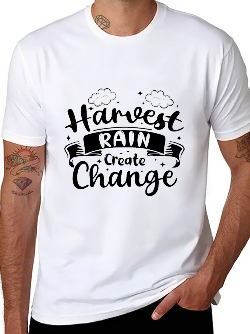 Harvest Rain Change Black Graphic Tee