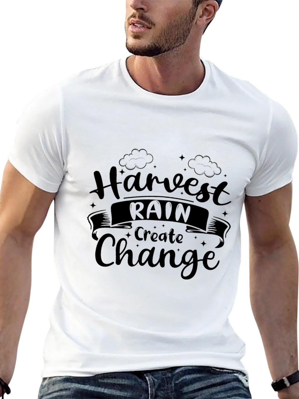 Harvest Rain Change Black Graphic Tee
