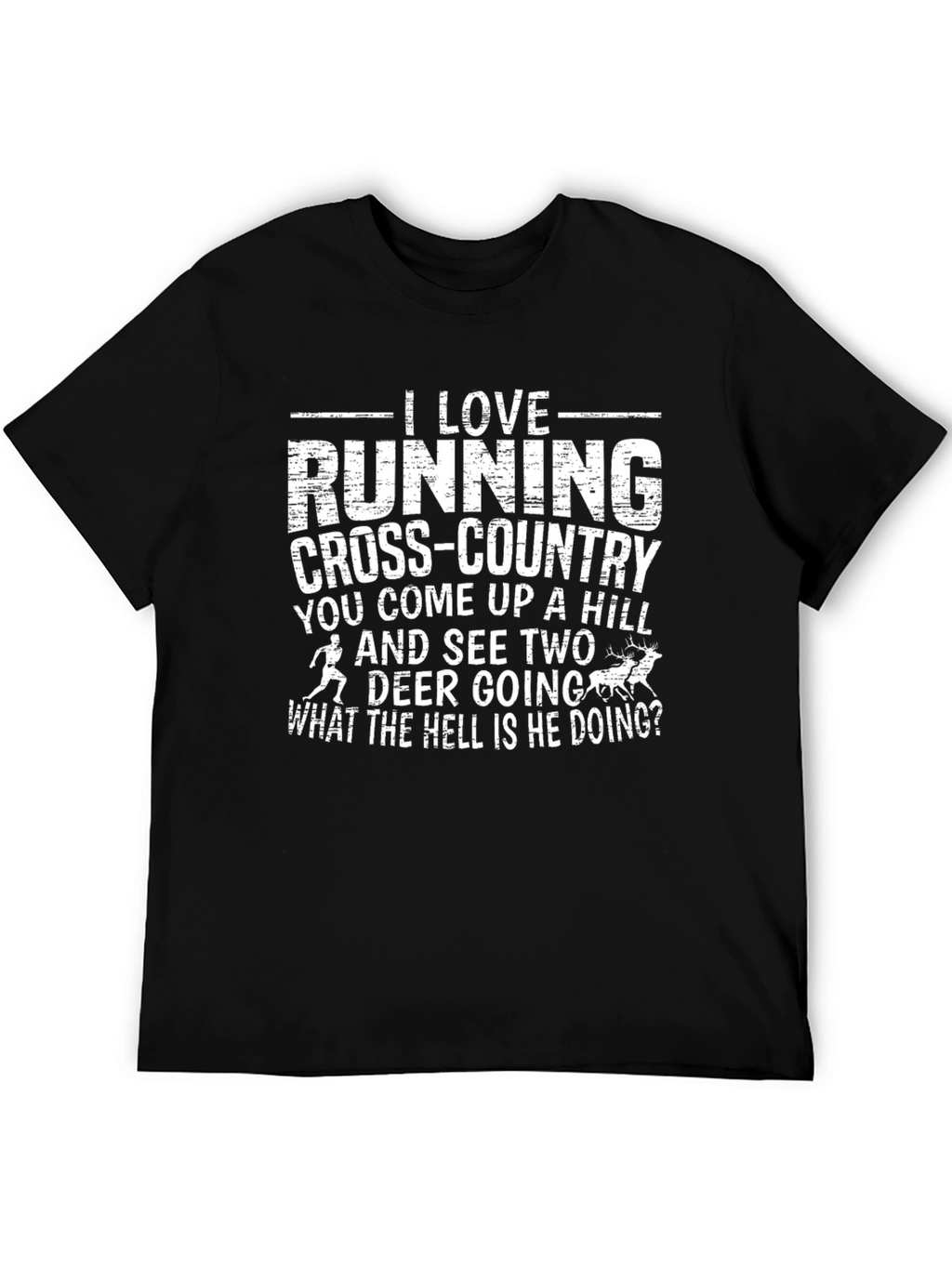 Cross Country Running Graphic Tee Shirt