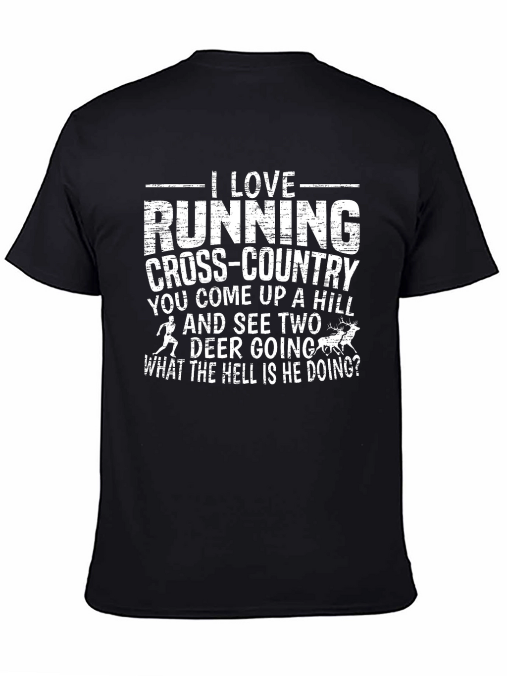 Cross Country Running Graphic Tee Shirt