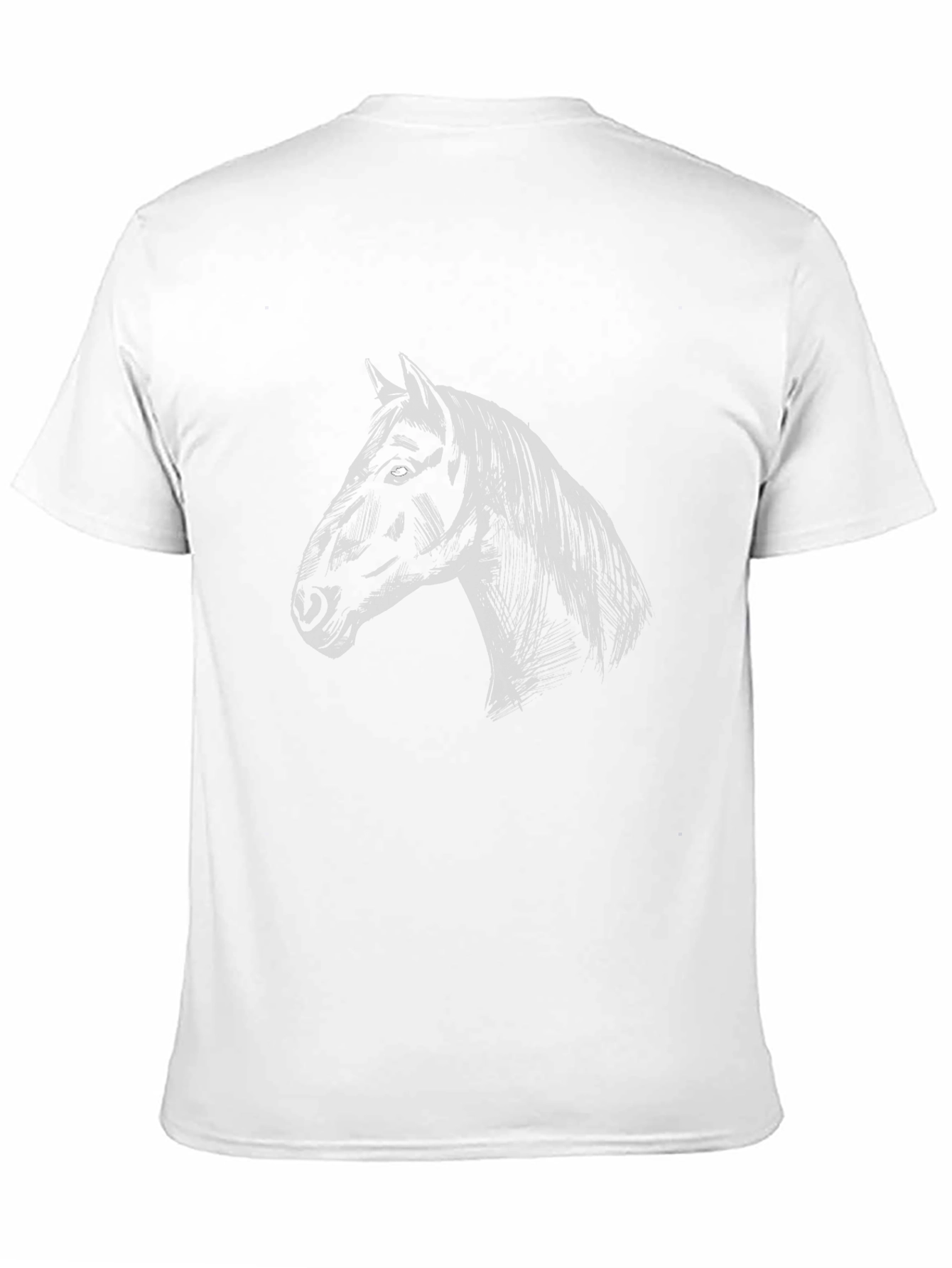 Mens Black Horse Graphic T-Shirt