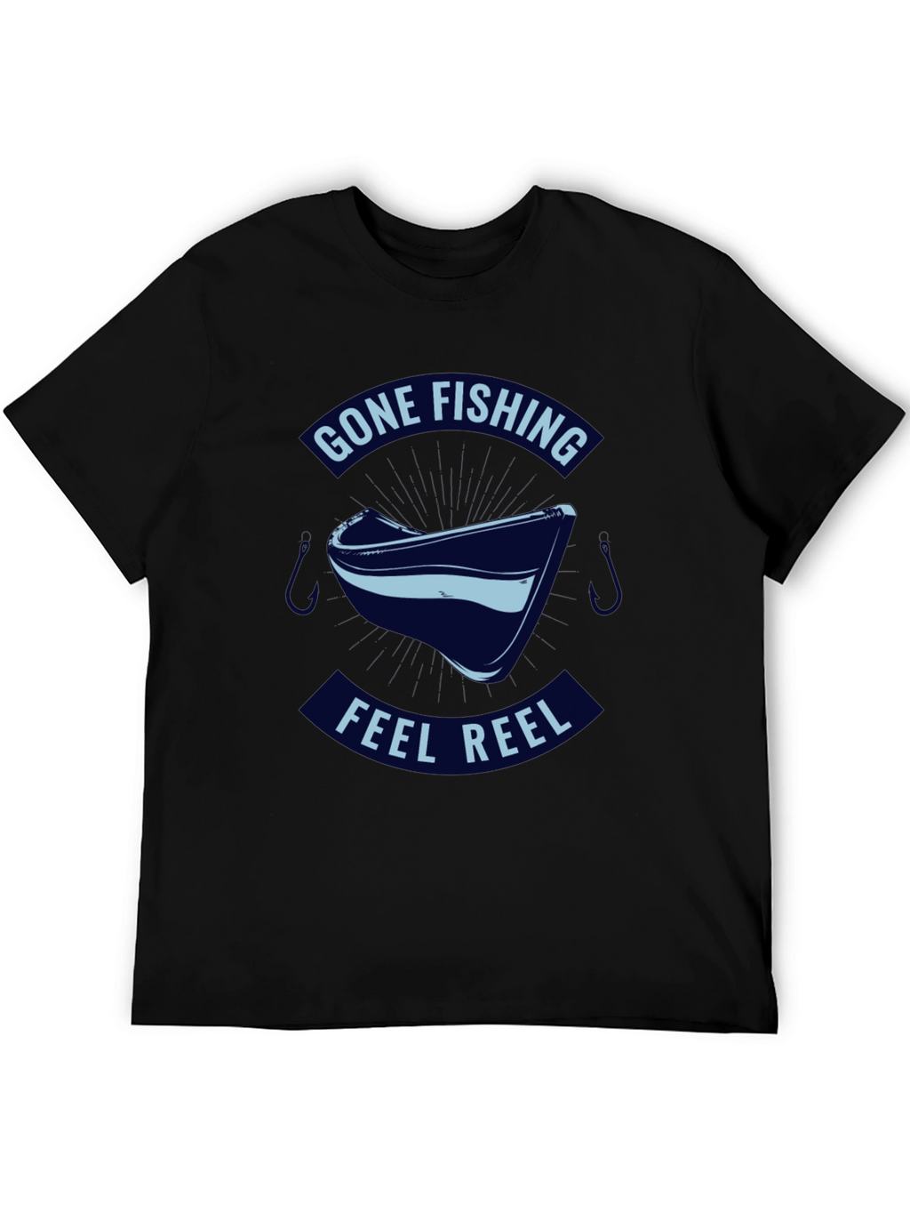 Gone Fishing Feel Reel T-Shirt - Black