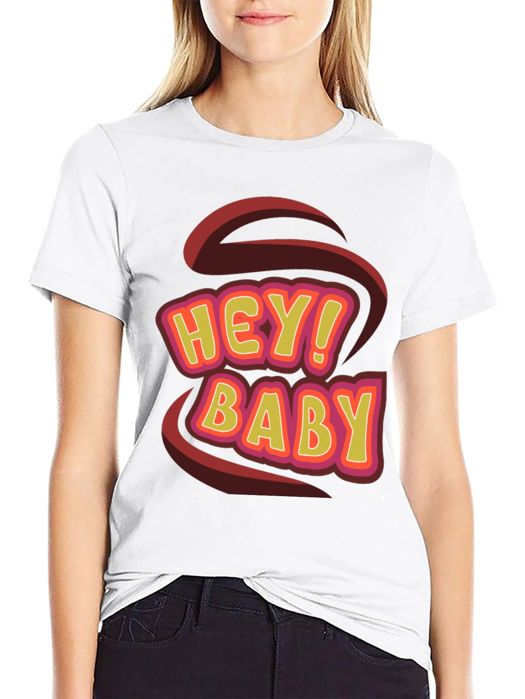 Hey! Baby Graphic T-Shirt - Fun Trendy Tee
