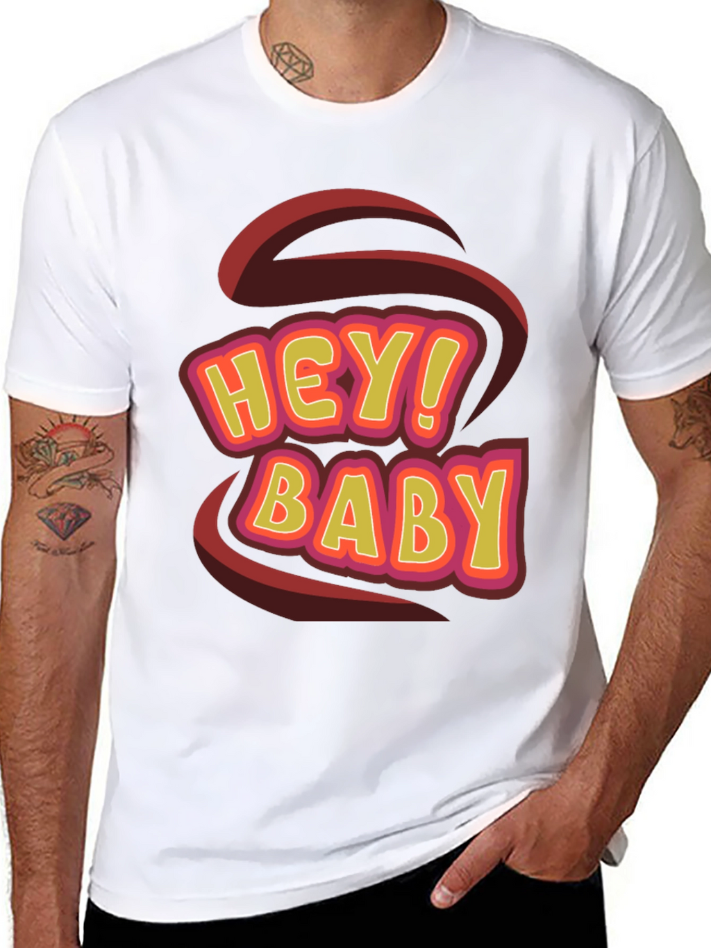 Hey! Baby Graphic T-Shirt - Fun Trendy Tee