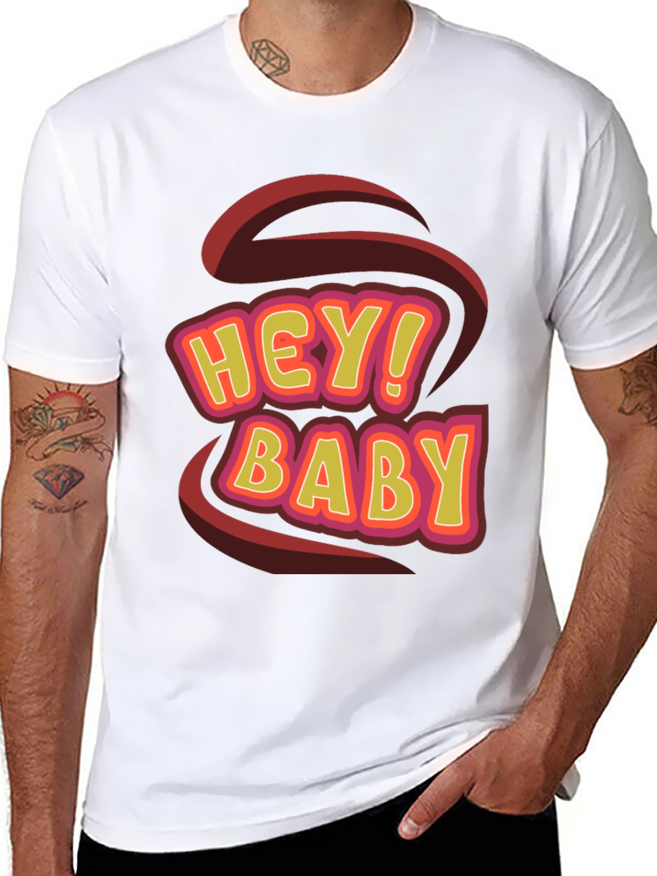 Hey! Baby Graphic T-Shirt - Fun Trendy Tee