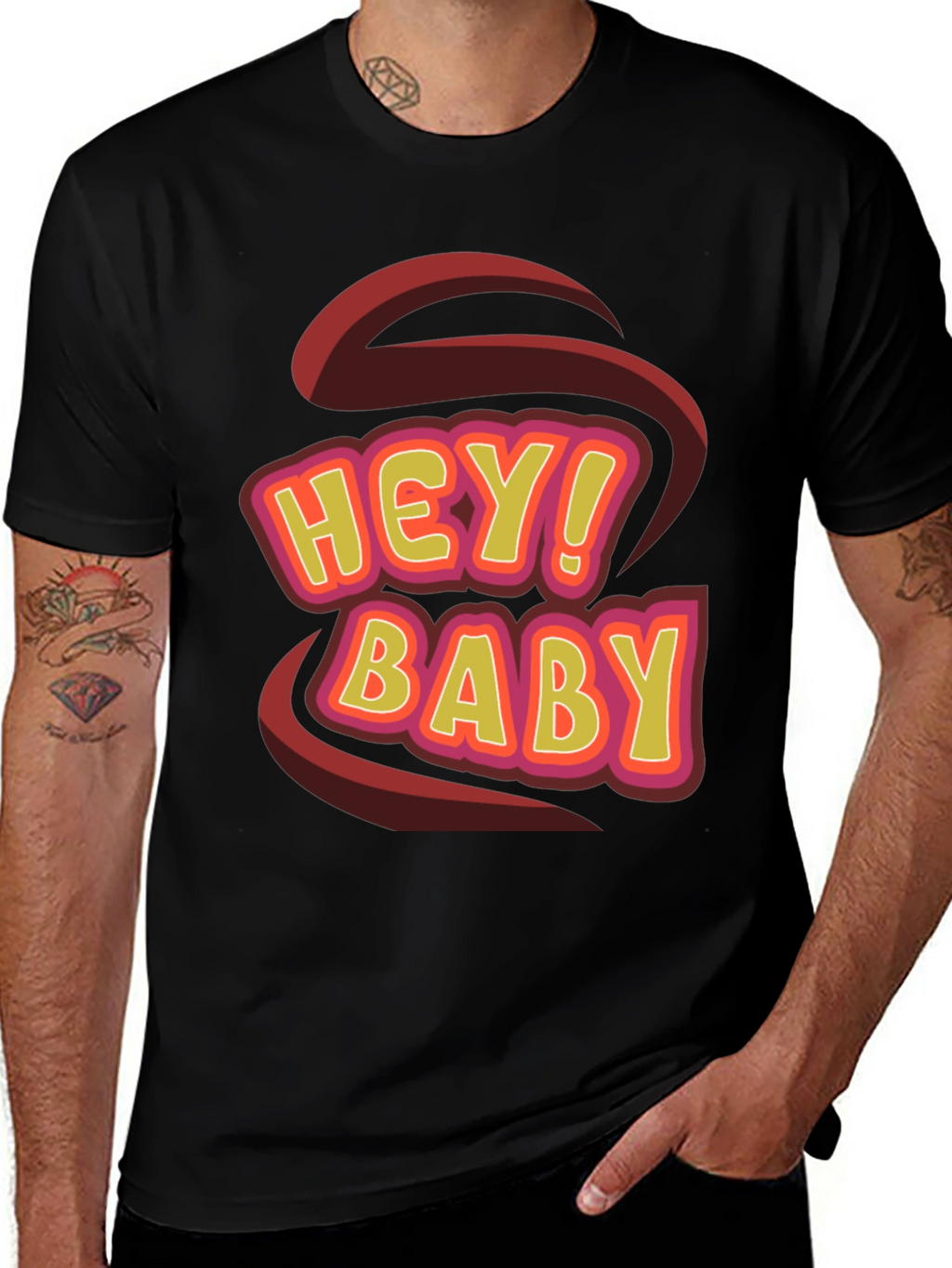 Hey! Baby Graphic T-Shirt - Fun Trendy Tee