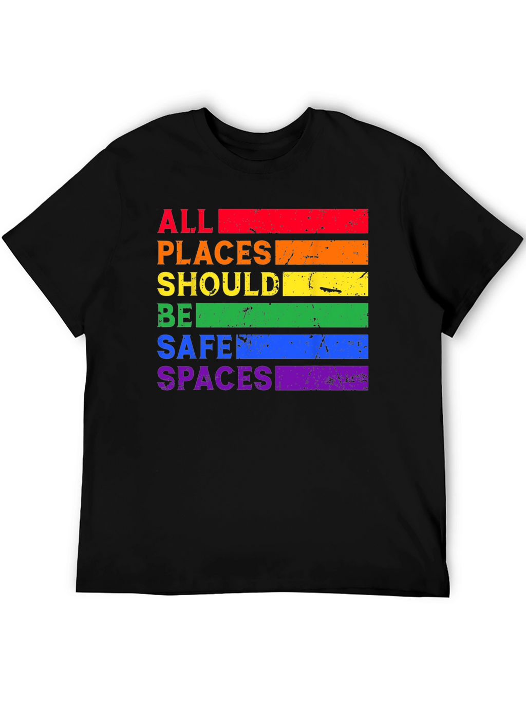 Rainbow All Places Should Be Safe Spaces T-Shirt