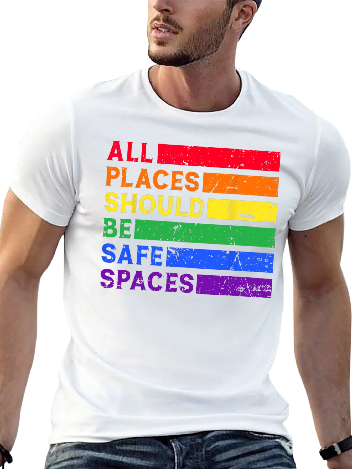 Rainbow All Places Should Be Safe Spaces T-Shirt