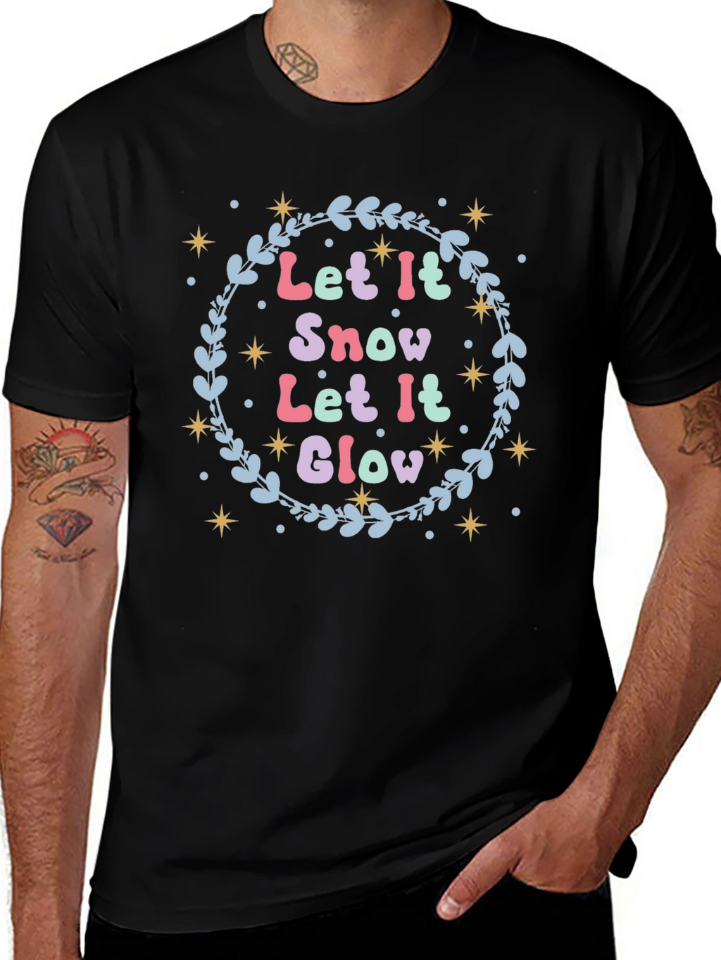 Let it Snow Glow Festive Holiday T-Shirt
