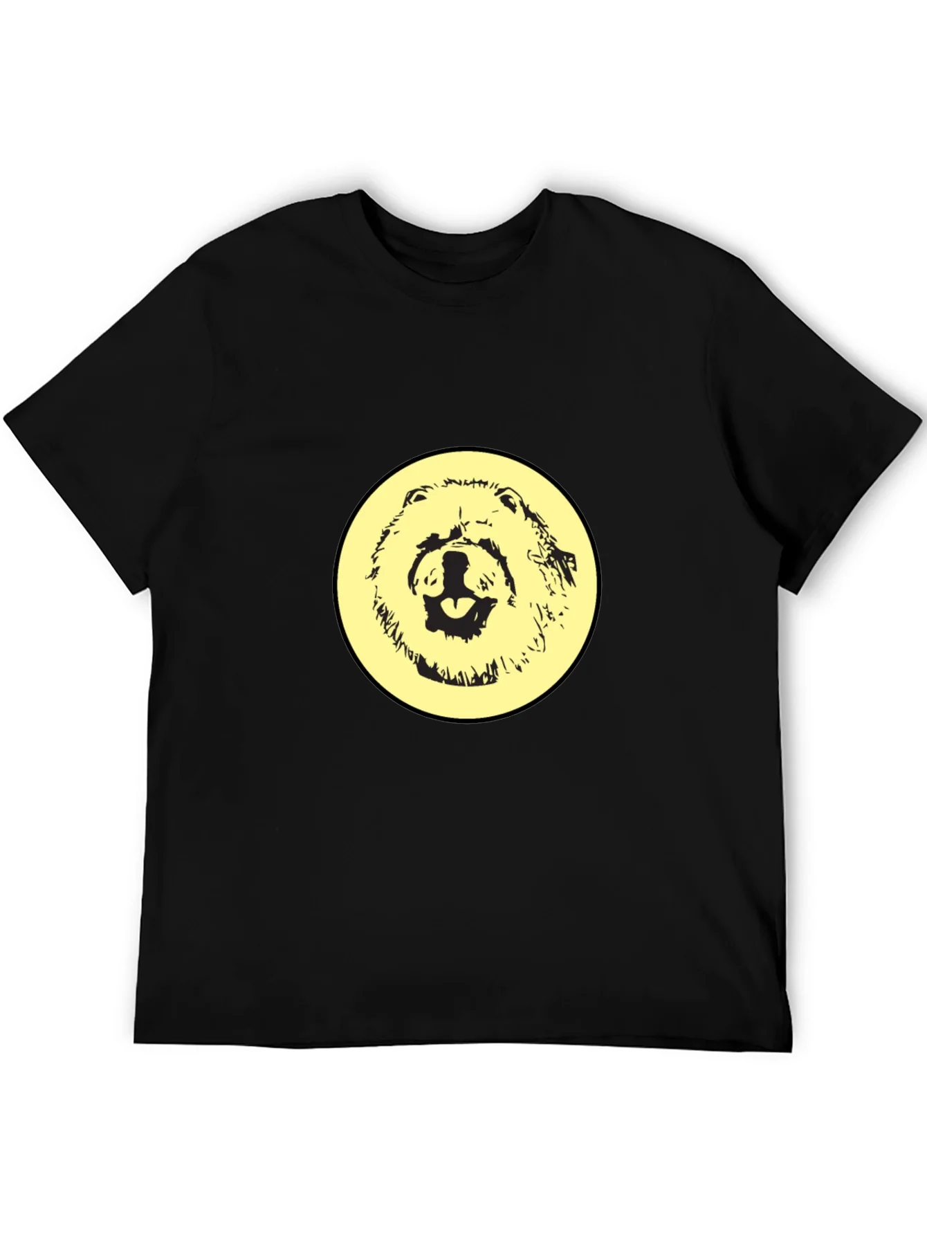 Black T-Shirt with Dog Design
