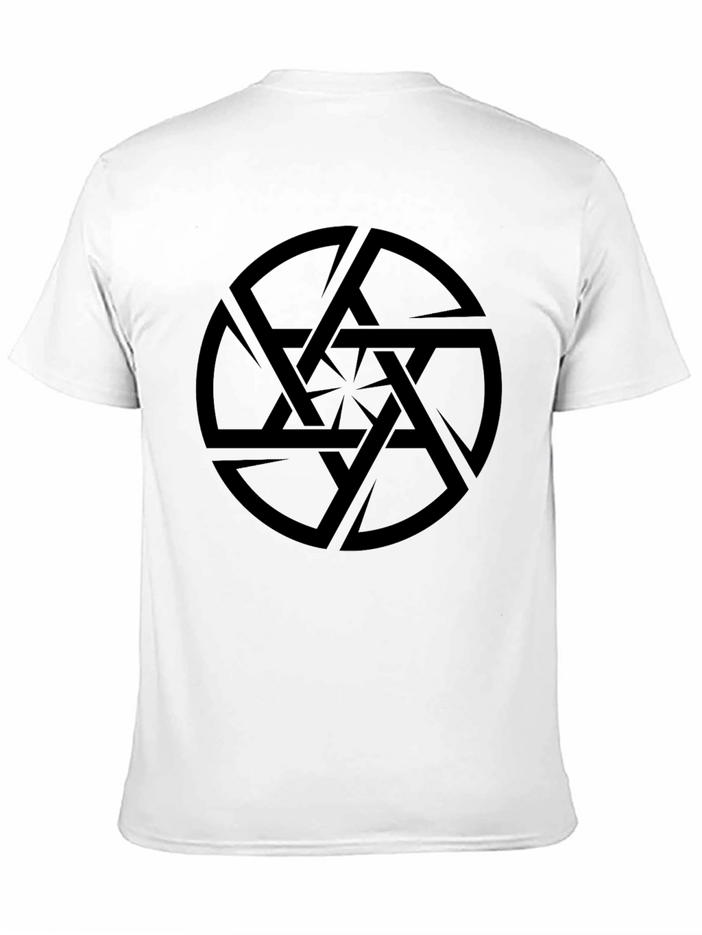 Abstract Geometric Design Black T-Shirt