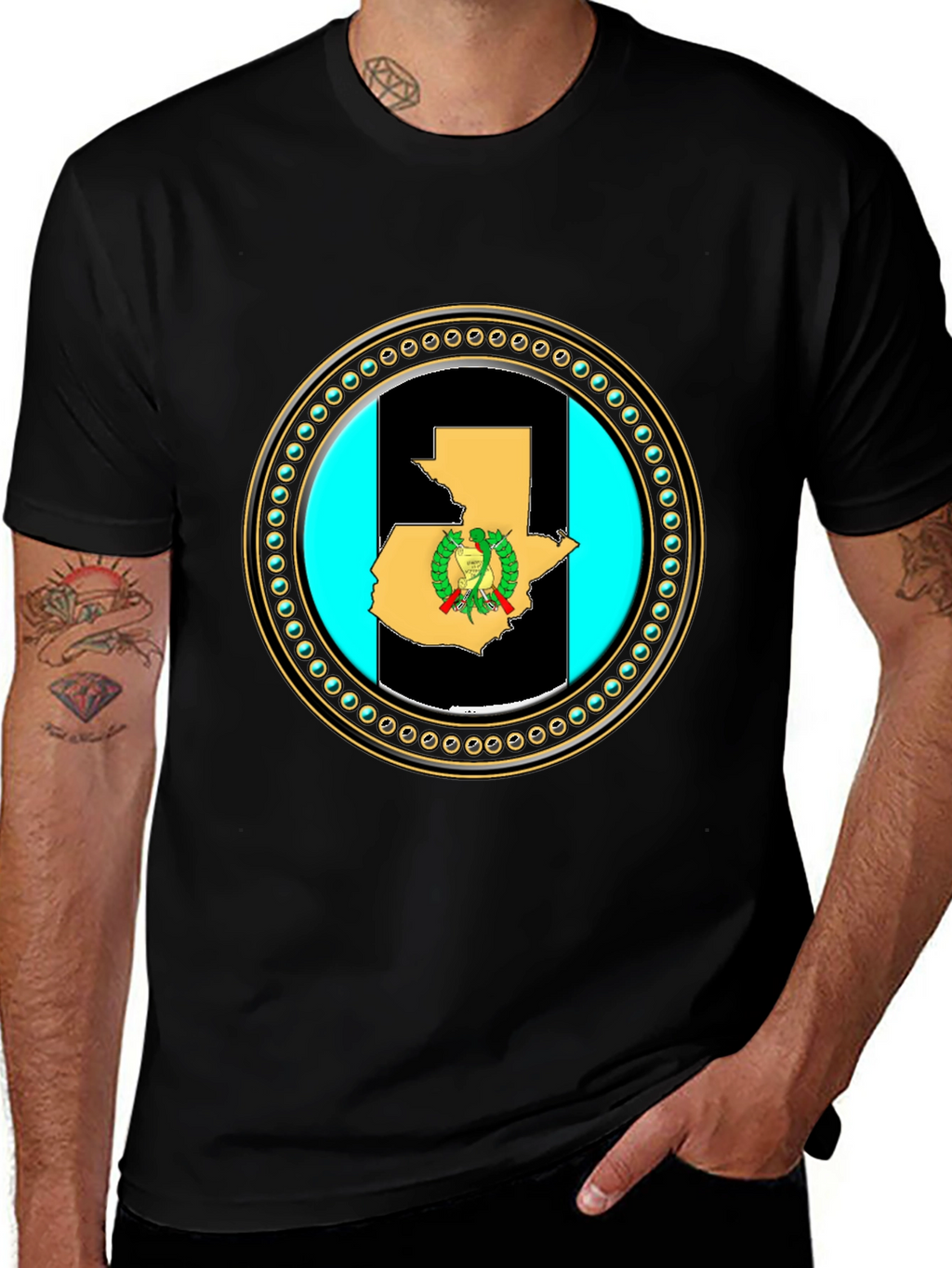 Guatemala Flag Map T-Shirt