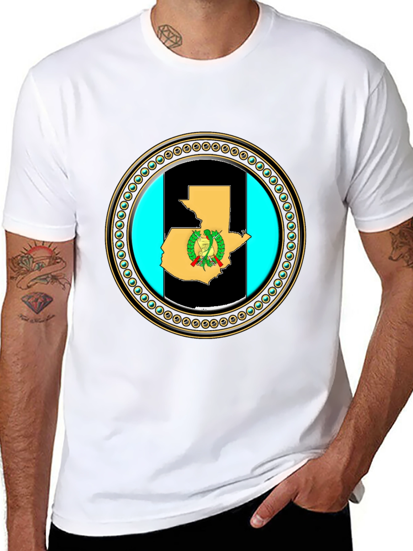 Guatemala Flag Map T-Shirt