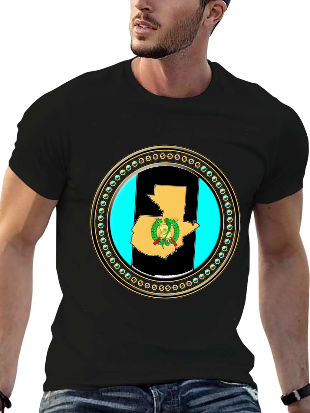 Guatemala Flag Map T-Shirt