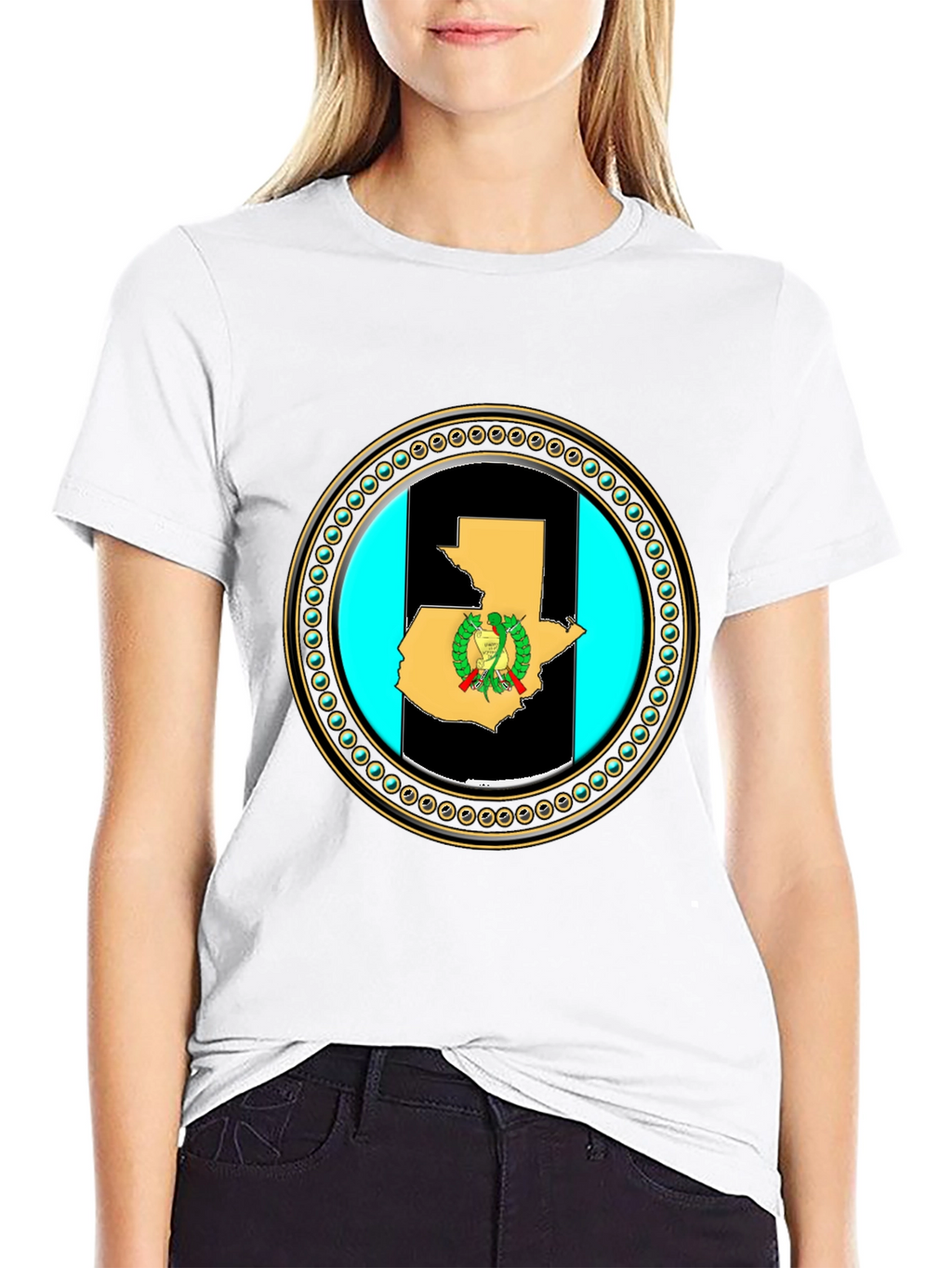 Guatemala Flag Map T-Shirt