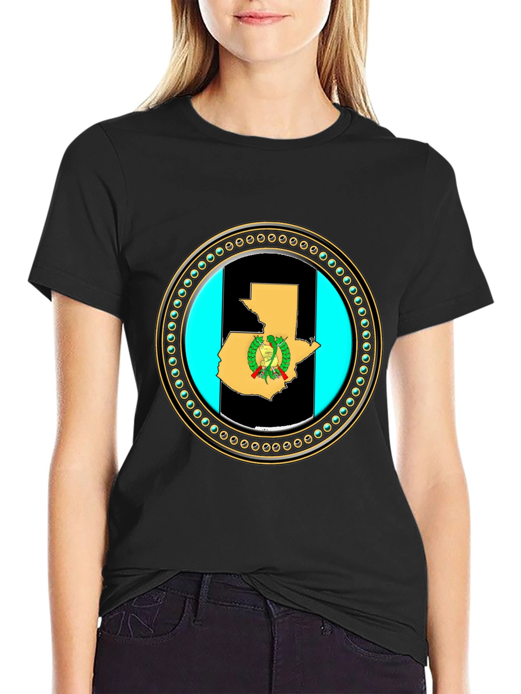 Guatemala Flag Map T-Shirt