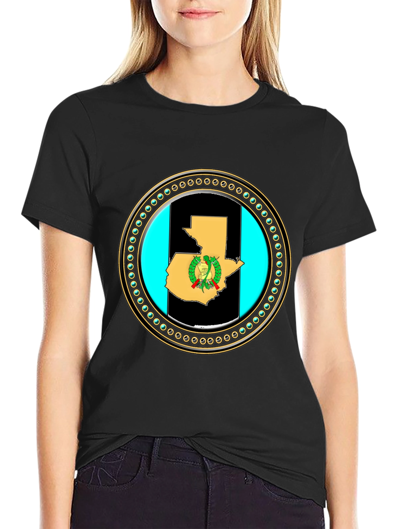 Guatemala Flag Map T-Shirt