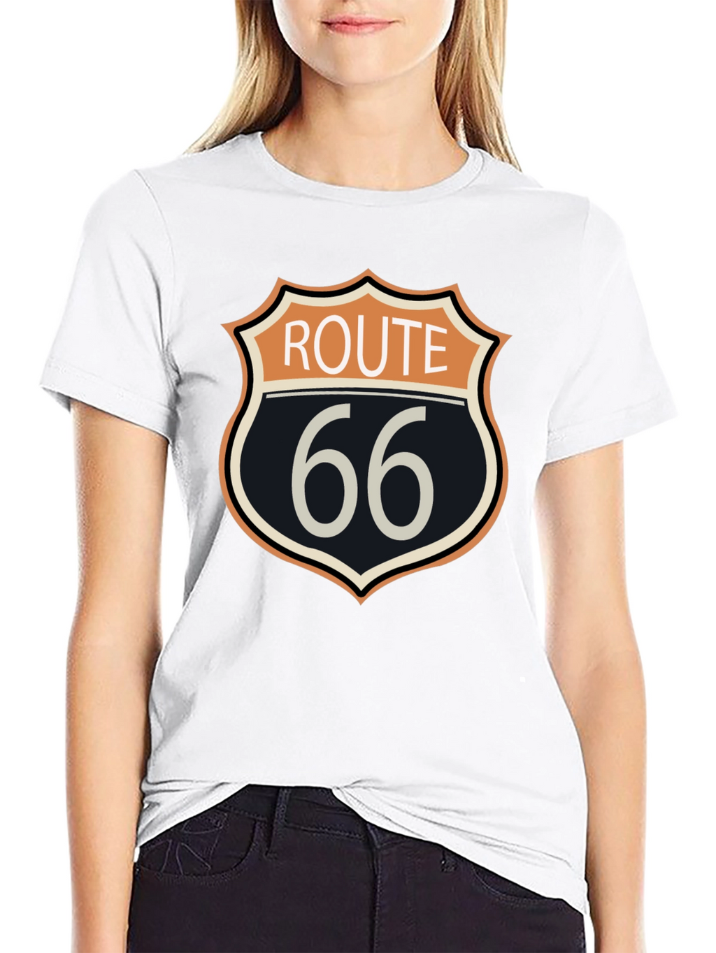 Route 66 Graphic T-Shirt - Classic Americana Design