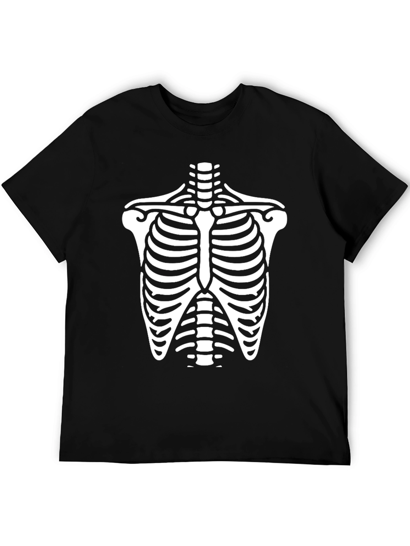 Skeleton Rib Cage Graphic Tee - Halloween T-Shirt