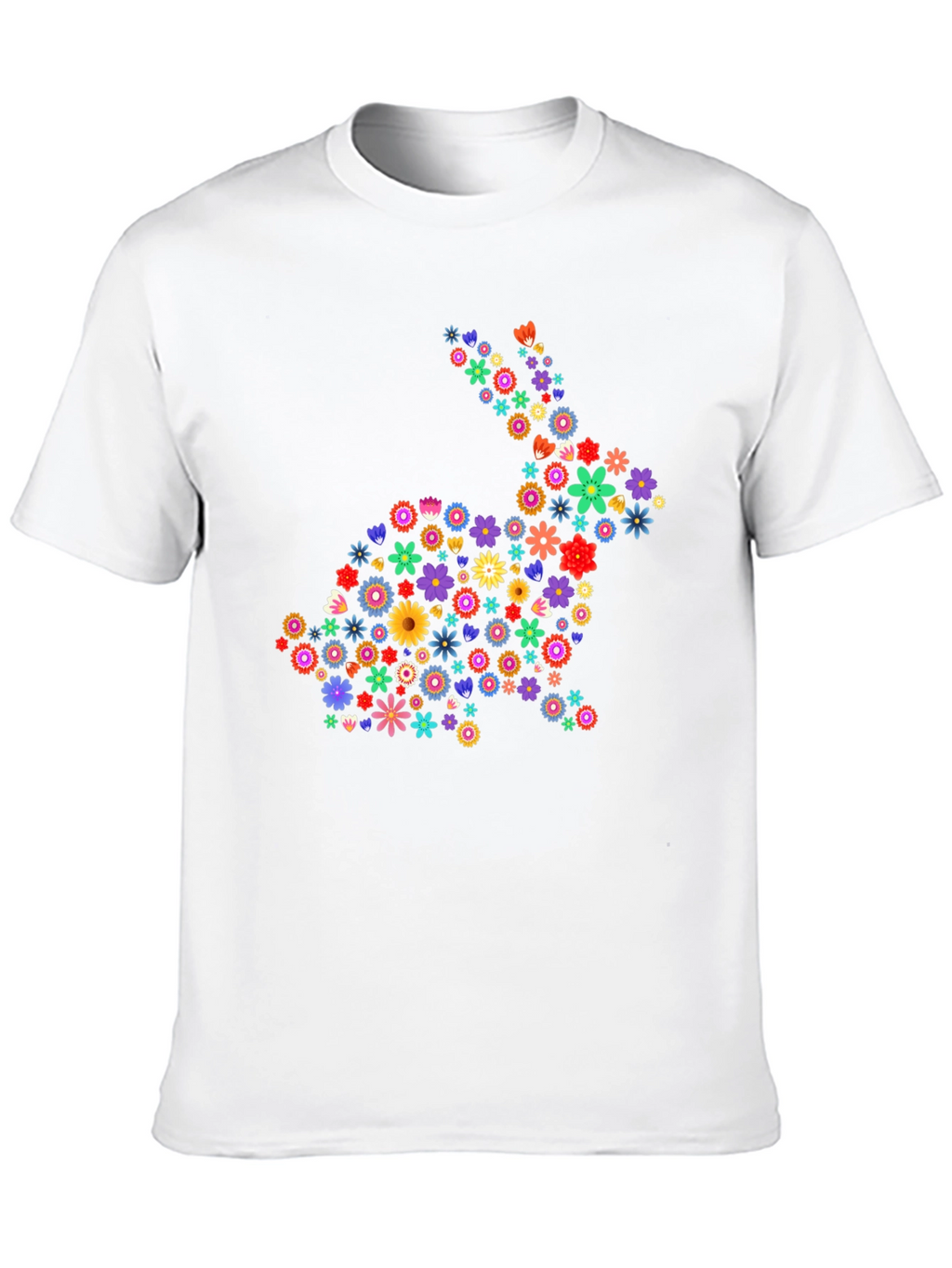 Floral Bunny Graphic Tee - Easter Spring