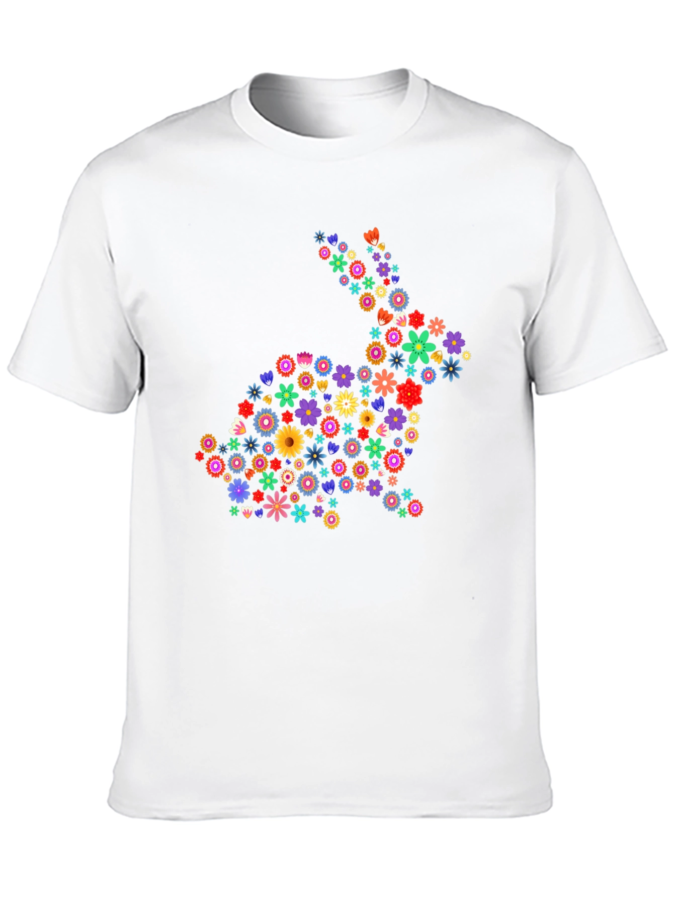 Floral Bunny Graphic Tee - Easter Spring