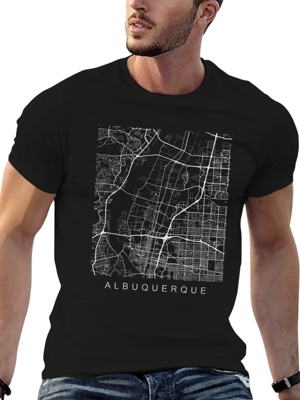Albuquerque City Map Graphic T-Shirt
